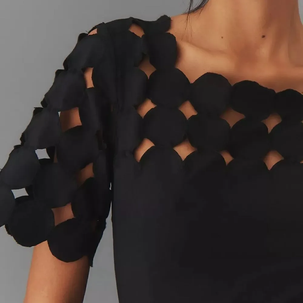 Anthropologie Cutwork Mini Shift Dress NWT - Picture 5 of 12